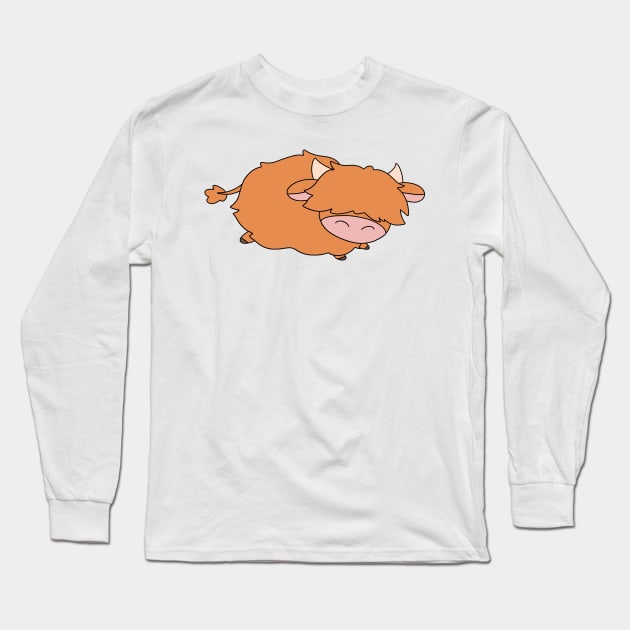 Highland Cow Long Sleeve T-Shirt by saradaboru